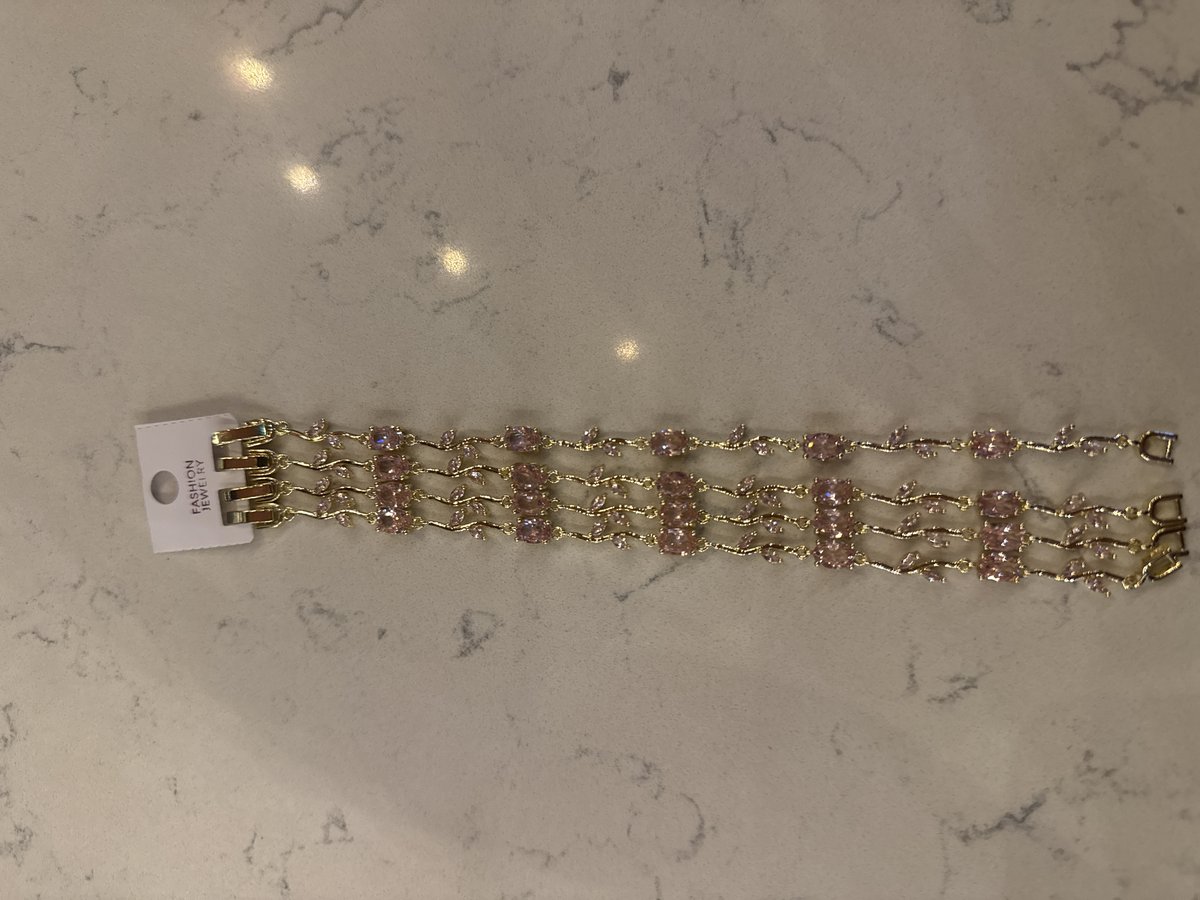 Su Yolu Pembe Taşlı Bileklik (Silver) görsel 2